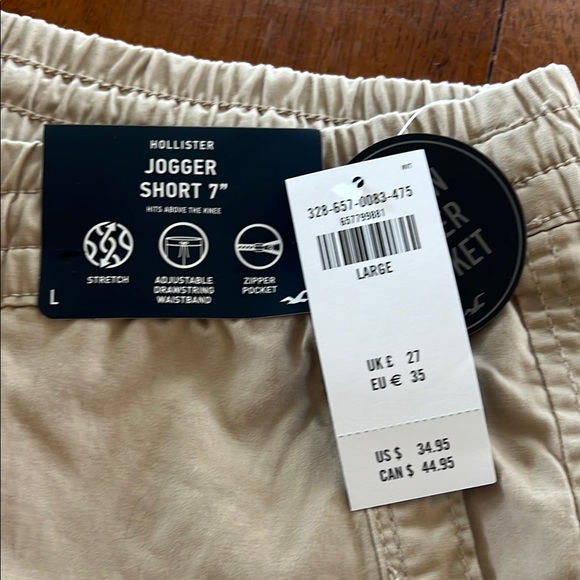 Hollister Tan Athletic Shorts Lightweight Elastic Waist - Picture 3 of 4